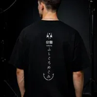 Sukuna graphic artwork on oversized black anime t shirt