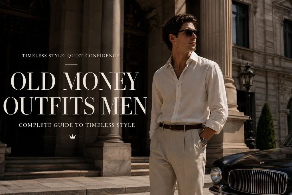 Old money outfits men featuring timeless luxury-inspired style.