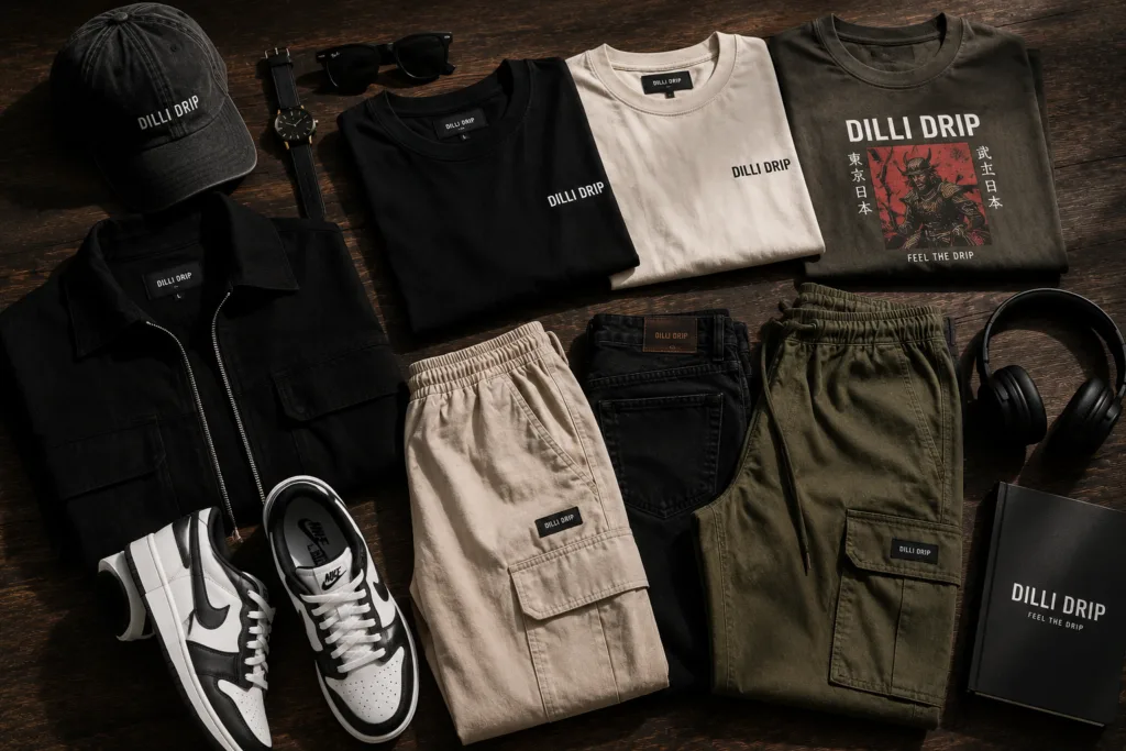 Latest mens fashion wardrobe with relaxed modern essentials.