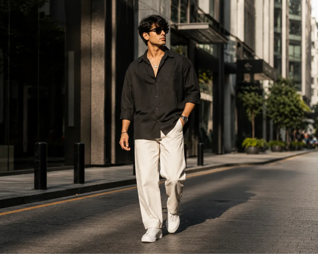 Mens fashion shirts styled with premium everyday outfits.