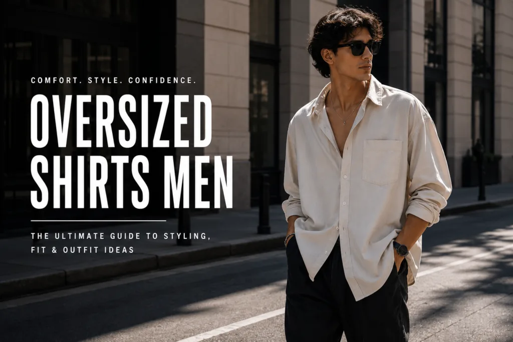 Oversized shirts men styled for modern everyday fashion.