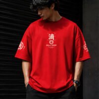Mute Rage oversized T-shirt with Japanese-inspired front artwork