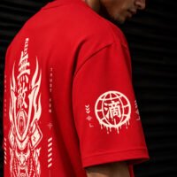 Mute Rage oversized T-shirt with Japanese-inspired front artwork