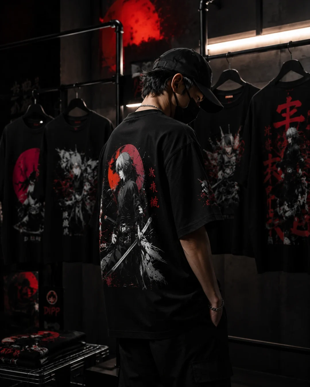 model wearing premium oversized streetwear with a relaxed and confident pose.